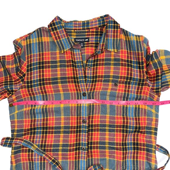 Toad & Co Women’s Re-Form Plaiditude Flannel Shirt Dress Size XS - Picture 12 of 15